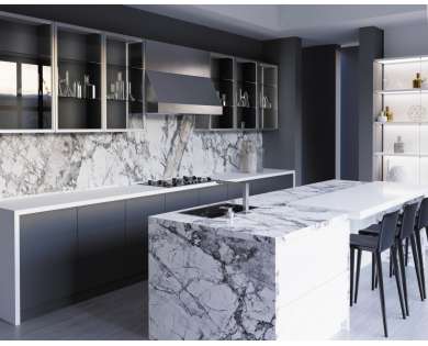 Пристенная панель Слотекс 8055/SL Brazilian marble